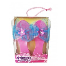 Розовые туфельки с голубым бантом для маленькой принцессы
